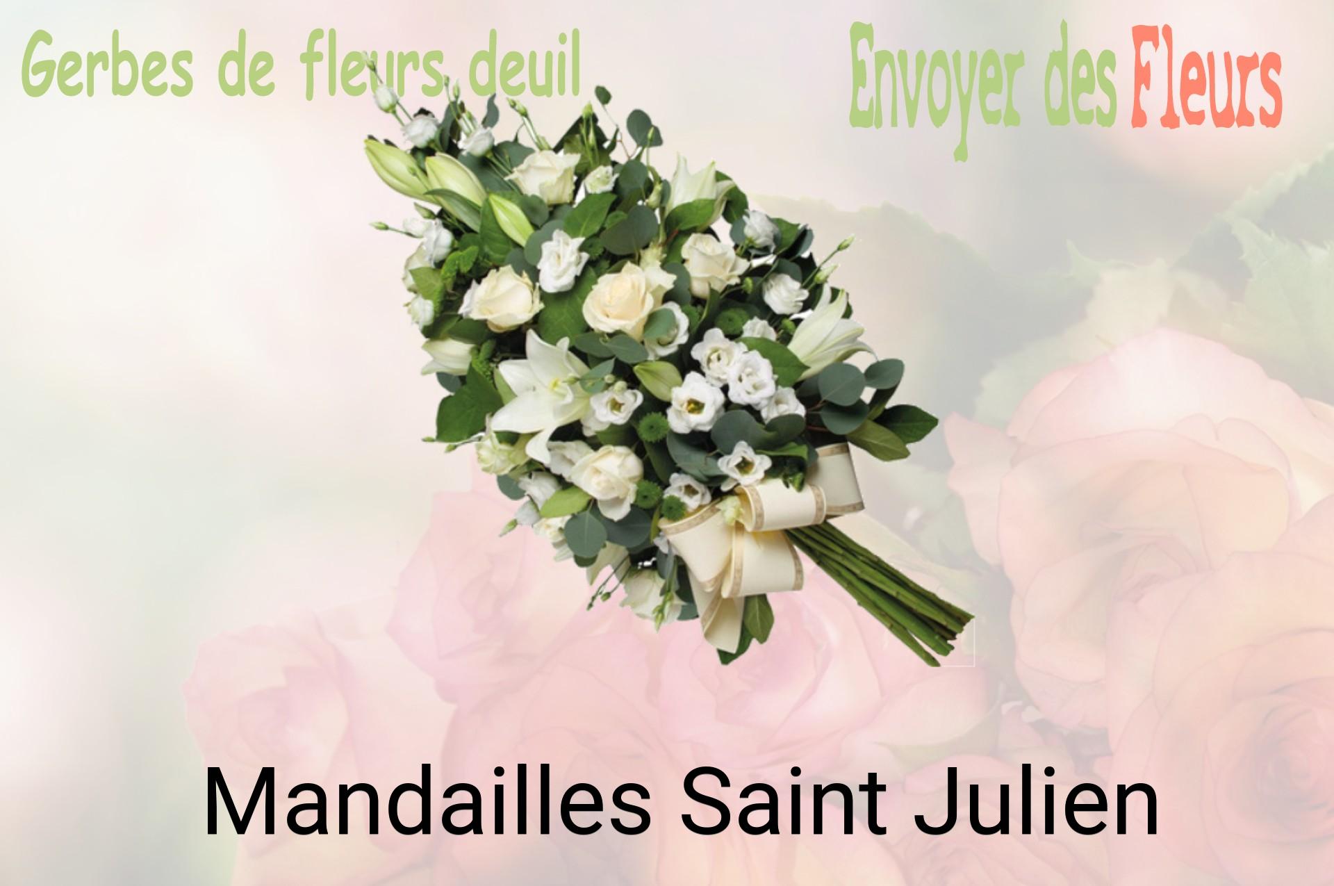Gerbe de fleurs de deuil livrée à Mandailles-Saint-Julien